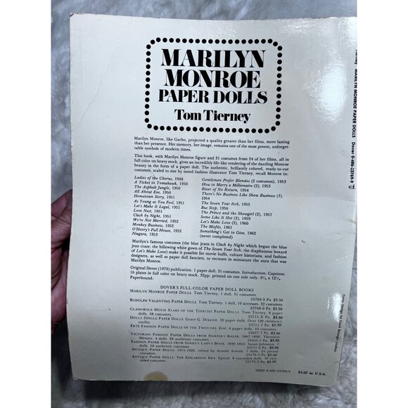 Marilyn Monroe Paper Dolls By Tom Tierney 1978 Dover Publications Vintage Book - Picture 2 of 7